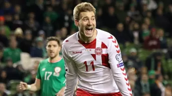 Nicklas Bendtner, el '9' titular de Dinamarca, se lesionó a poco de Rusia 2018