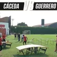 Paolo Guerrero perdió con Carlos Cáceda en el teqball y así reaccionó