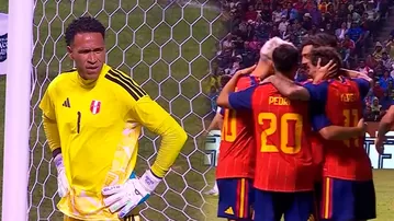 Pedro Gallese y un AUTOGOL para el 3-0 de España ante Perú