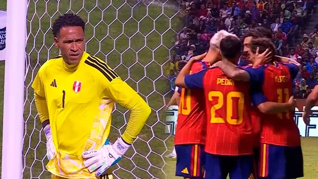 Pedro Gallese y un autogol para el 3-0 de España sobre Perú
