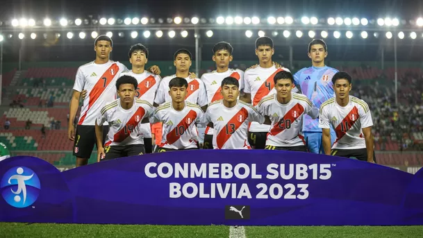 Selección peruana sub-15 que disputa el Sudamericano de la categoría en Bolivia. | Foto: La Bicolor.