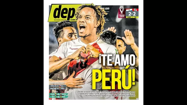 Perú y Paraguay empataron 2-2 en Asunción por las Eliminatorias.