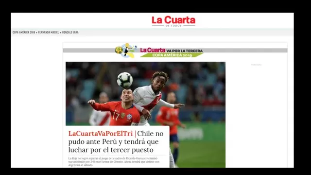 Perú goleó 3-0 a Chile en la Copa América y así reaccionó la prensa mapochina-foto-5