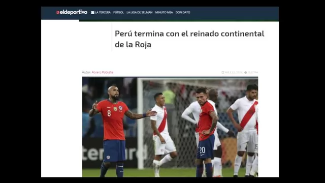 Perú goleó 3-0 a Chile en la Copa América y así reaccionó la prensa mapochina-foto-7