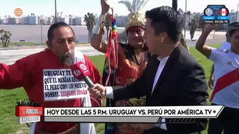 La previa del Perú vs Uruguay se hace sentir en Montevideo con los hinchas peruanos que siempre acompañan. | AD