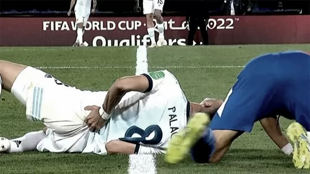 Aquí la lesión a Exequiel Palacios | Video: TyC Sports.