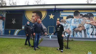 Mural que estrenó la AFA para los campeones de América 2021. | Foto: AFA