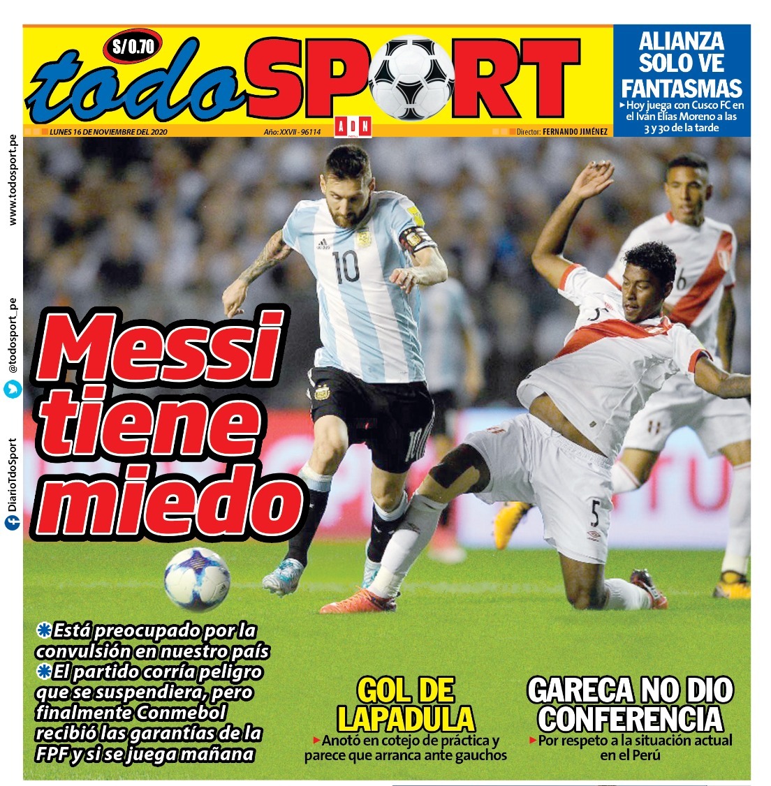 Perú y Argentina se enfrentan este martes en el Estadio Nacional de Lima.