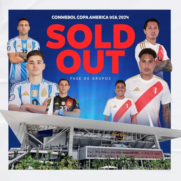 Sold out para el Perú vs. Argentina por el grupo A de la Copa América 2024. | Foto: Conmebol.