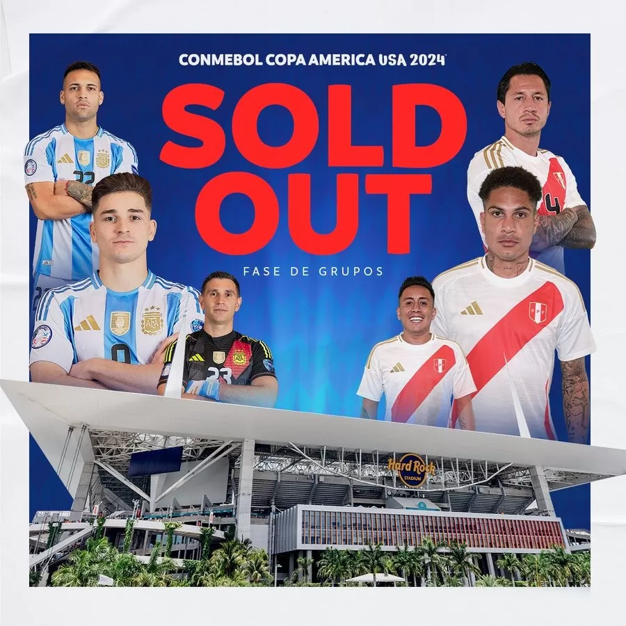 Sold out para el Perú vs. Argentina por el grupo A de la Copa América 2024. | Foto: Conmebol.