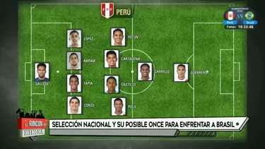 Posible equipo de Perú frente a Brasil. | Foto: América Deportes.