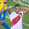 Perú vs. Brasil:  Callens estuvo cerca del 1-1 tras un cabezazo