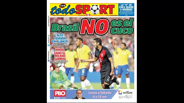 Perú y Brasil se enfrentan este martes (7 p. m.) en Lima.