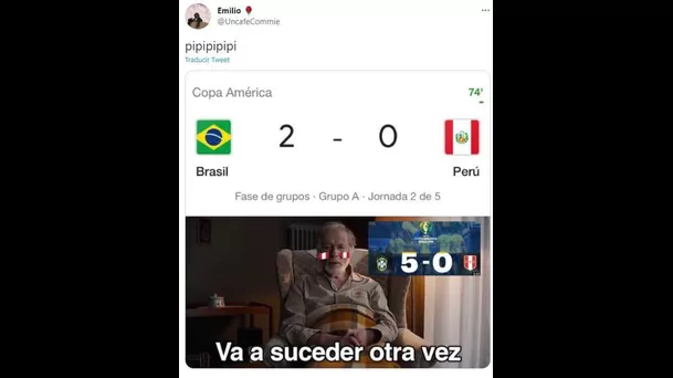 Los memes de la derrota 4-0 de Perú ante Brasil por la Copa América 2021.