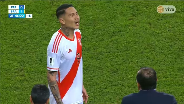 Perú vs. Brasil: Paolo Guerrero y su rabia tras el gol de Marquinhos