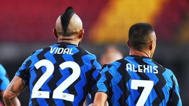 Arturo Vidal y Alexis Sánchez juegan en el Inter de Milán | Foto: AFP.