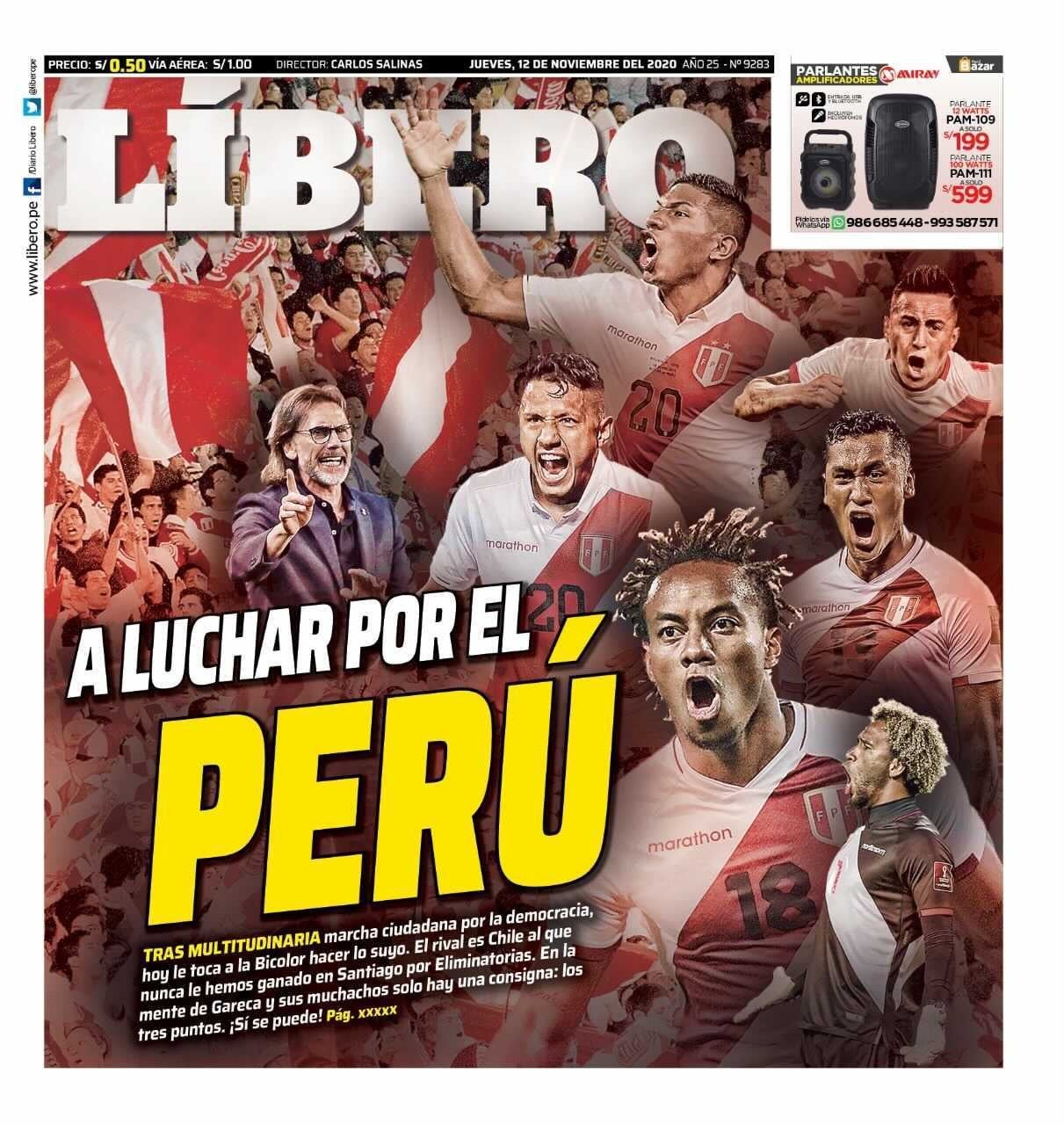 Perú y Chile se enfrentan este viernes desde las 6 p. m. en el Estadio Nacional de Santiago.