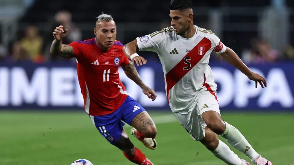 Perú vs Chile: marcador empatado sobre el final del primer tiempo por la primera jornada de la Copa América 2024 / AFP