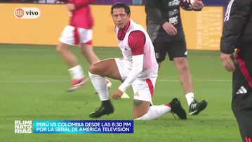 Perú vs. Colombia:  ¿Lapadula se molestó en el calentamiento?