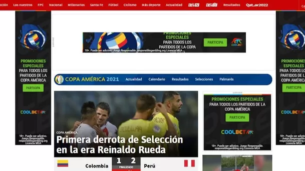 La reacción de la prensa internacional tras el triunfo 2-1 de Perú sobre Colombia.