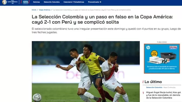 La reacción de la prensa internacional tras el triunfo 2-1 de Perú sobre Colombia.