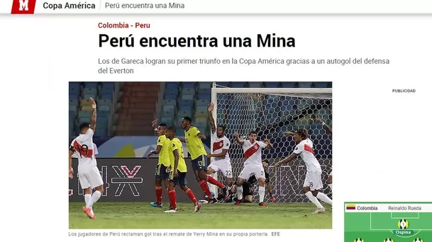 La reacción de la prensa internacional tras el triunfo 2-1 de Perú sobre Colombia.