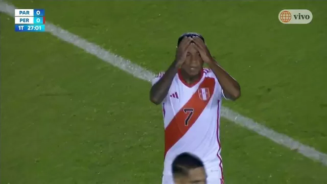 Perú vs. Paraguay: Andy Polo llevó el primer aviso sobre el arco guaraní