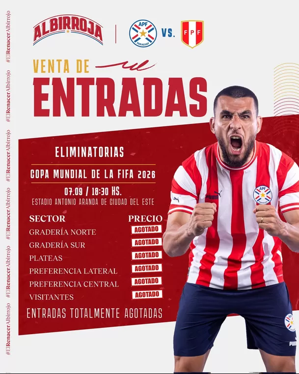 Anuncio de la selección paraguaya. | Fuente: @Albirroja