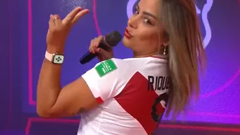 Larissa Riquelme se puso la blanquirroja y espera el triunfo de Perú