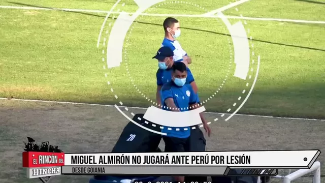 Perú vs. Paraguay: Miguel Almirón no entrenó y vio la práctica desde fuera de la cancha