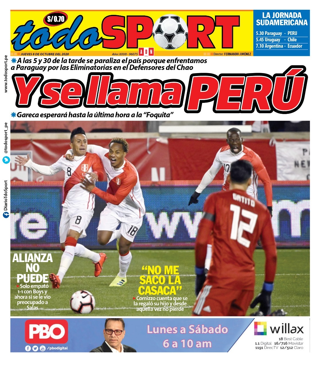 La selección peruana enfrenta este jueves a Paraguay por las Eliminatorias.