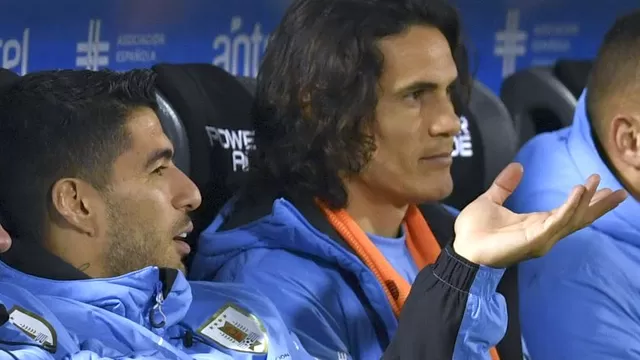 Suárez y Cavani, principales ausentes ante Perú. | Foto: AFp