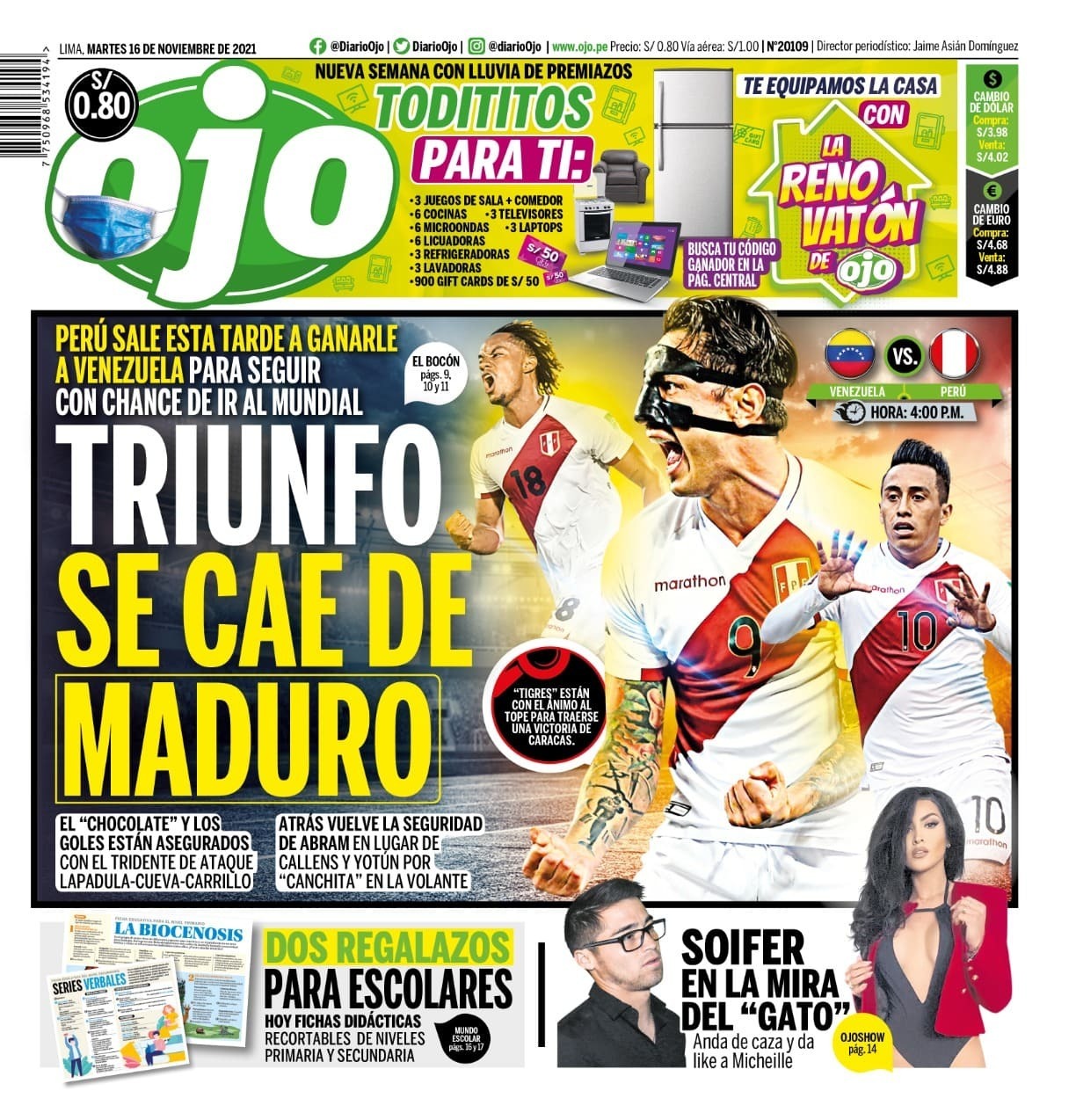 Perú vs. Venezuela: El optimismo por la 'Blanquirroja' acaparan las portadas  de los diarios | America deportes