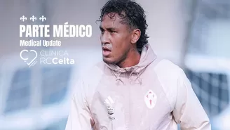 Celta emitió un parte médico sobre Renato Tapia. | Fuente: Celta