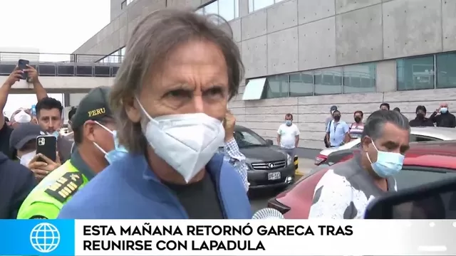 Ricardo Gareca volvió al Perú de Europa tras reunirse con Lapadula y Tapia