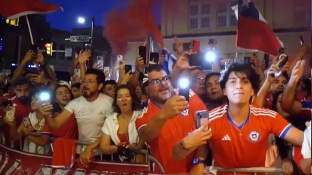 Los hinchas de 'La Roja' alentaron a su equipo previo a su debut frente a Perú / Foto: La Roja