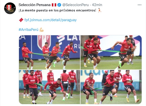 Twitter: Selección Peruana de Fútbol