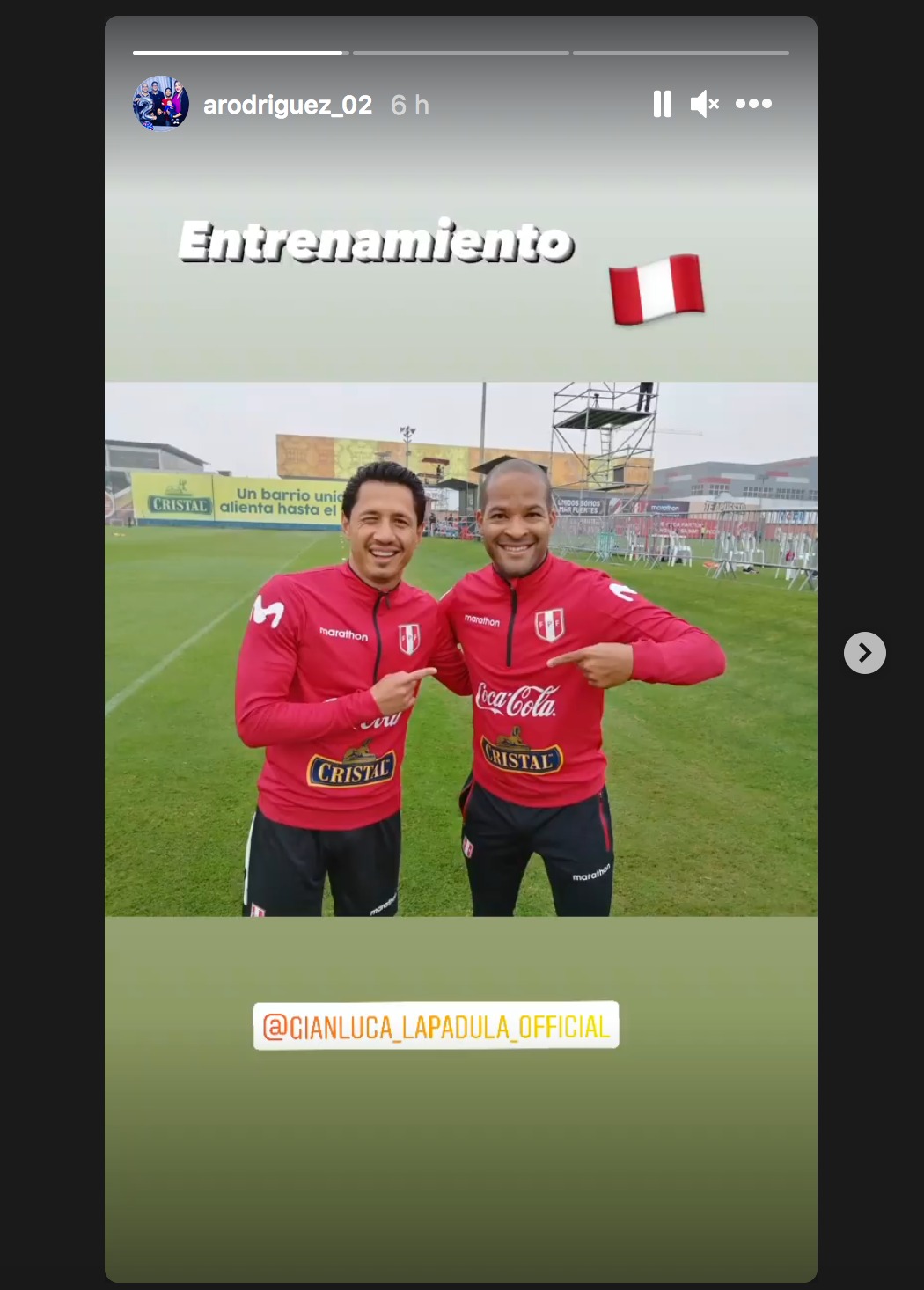 Alberto Rodríguez y Gianluca Lapadula | Foto: Instagram.