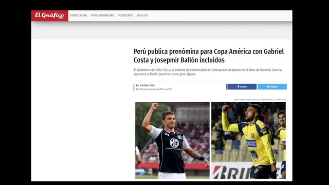 La reaccion&amp;oacute; de la prensa chilena ante el llamado de Gabriel Costa.-foto-5