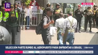 La selección peruana dejó el hotel rumbo al aeropuerto