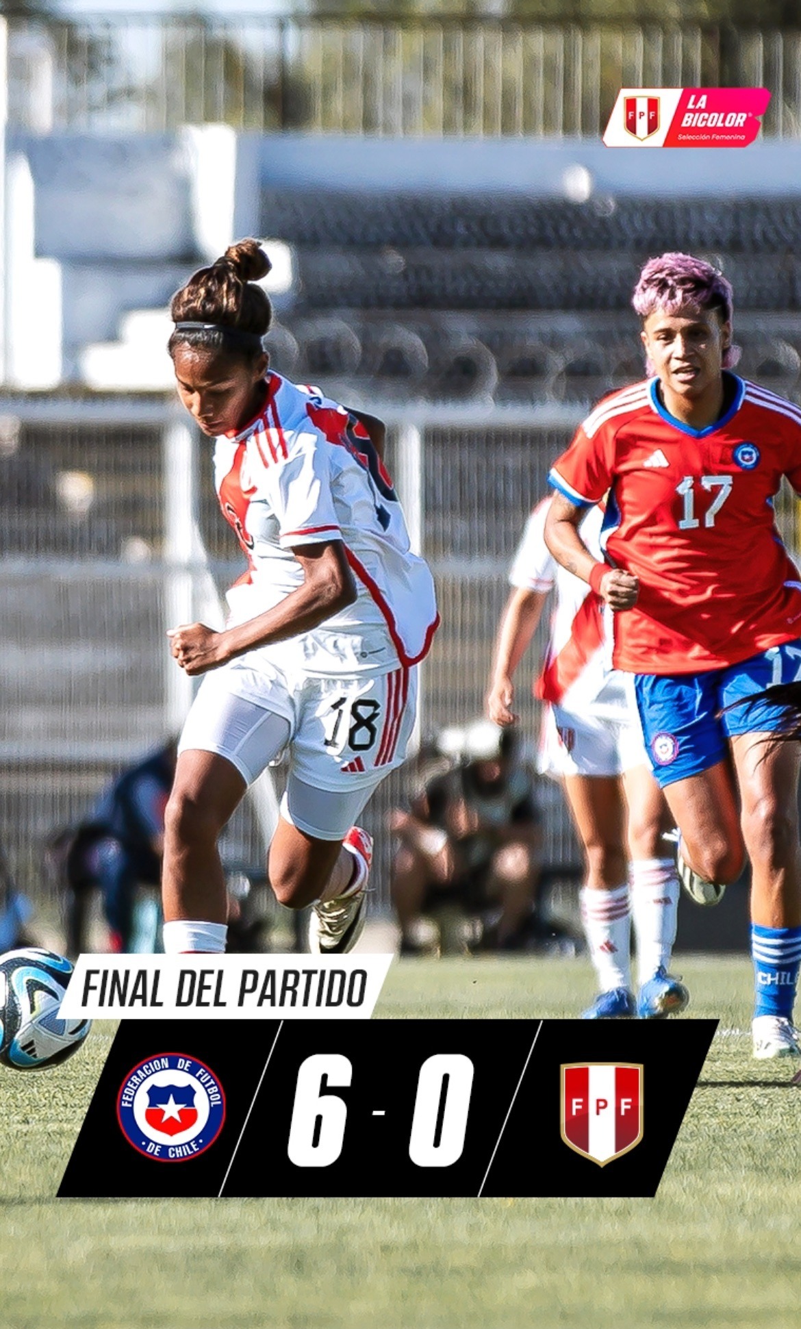 Chile 6-0 Perú. | Fuente: FPF