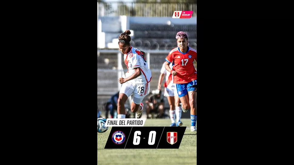 Chile 6-0 Perú. | Fuente: FPF