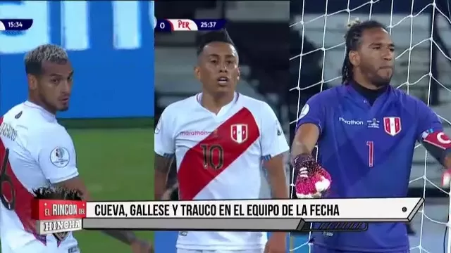 Selección peruana: Gallese, Trauco y Cueva integran 11 ideal de la fecha 5 de Copa América