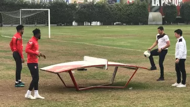 Gallese y Cáceda se enfrentarán a Kevin Martínez y Nicolás Pacheco en el fútbol tenis. | Foto: Jorge Solari