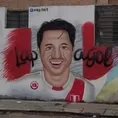 Selección peruana: Gianluca Lapadula fue retratado en un mural por la barra &#39;Huacho Blanquirrojo&#39;