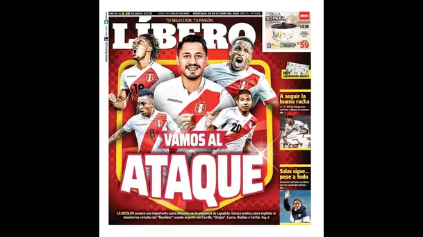 Lapadula sigue acaparando portadas en diarios deportivos peruanos.