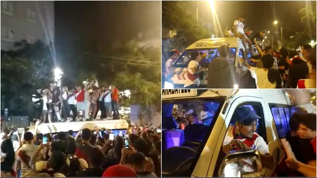 Miraflores: Hinchas se subieron a una combi en festejos del pase al repechaje