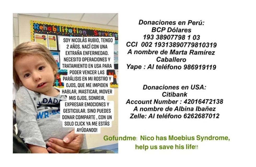 Los números para hacer llegar la ayuda a Nicolás.
