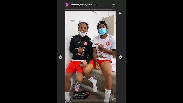 Jefferson Farfán y André Carrillo juntos en la Videna | Foto: Instagram.