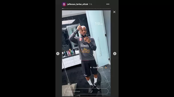 Jefferson Farfán reportó cómo inició su día | Foto: Instagram.